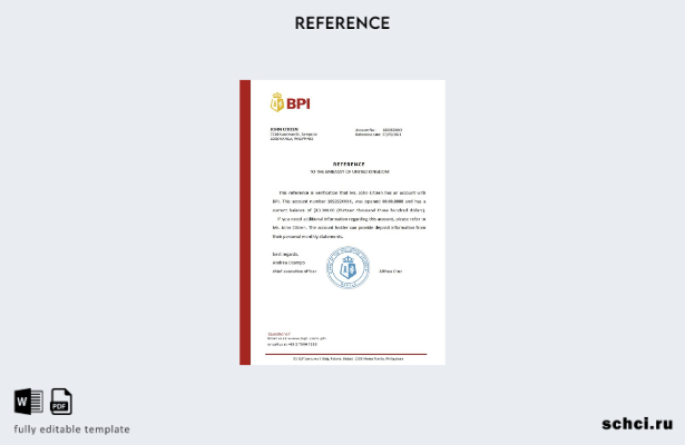 цифровая загрузка эталонного шаблона BPI для Филиппин